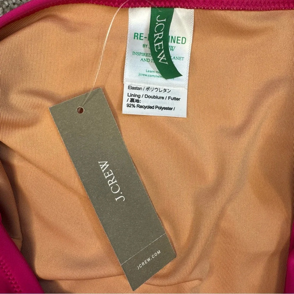 J. Crew Womens High Rise Full Coverage Bikini Bottom Pink classic - Picture 4 of 6
